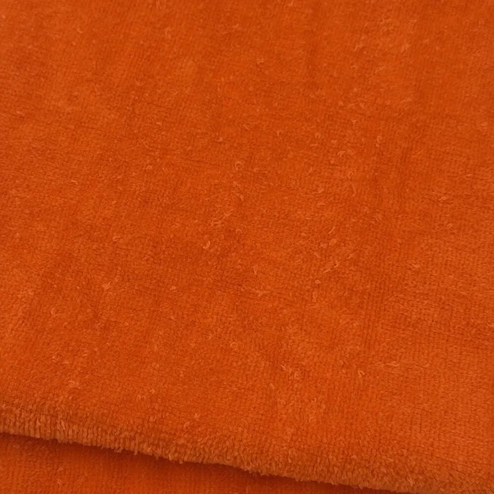 VTG St. Mary’s 70s Orange Bath Towel Set Boho Cottagecore Lace Trim Floral USA
